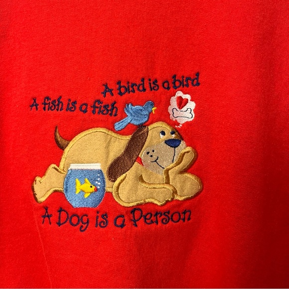 M&C Vintage Sweatshirt Size large A dog is a person “ - Picture 2 of 8